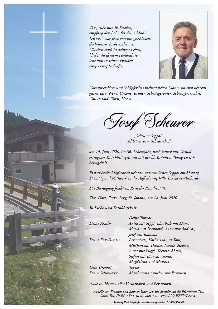 Parte von Josef Scheurer